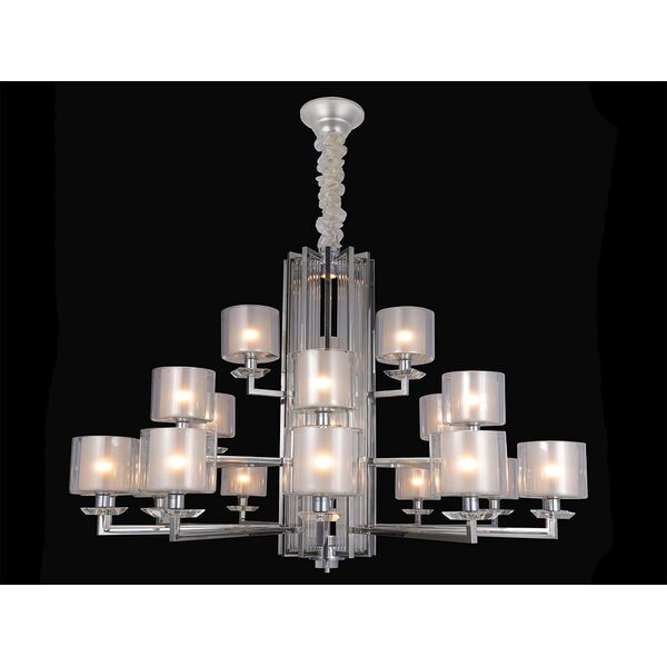 NEWPORT 4400 4412+6+3/C chrome , Люстра, Chrome Clear crystal Clear glass D130*H86 cm E14 21*60W + L