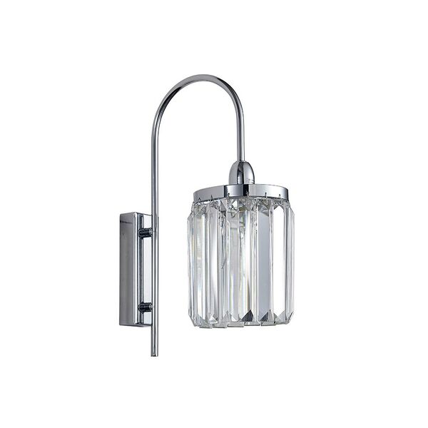 NEWPORT 4500 4501/A chrome , Бра, Chrome Clear glass L12*H37*Sp24 cm E14 1*60W