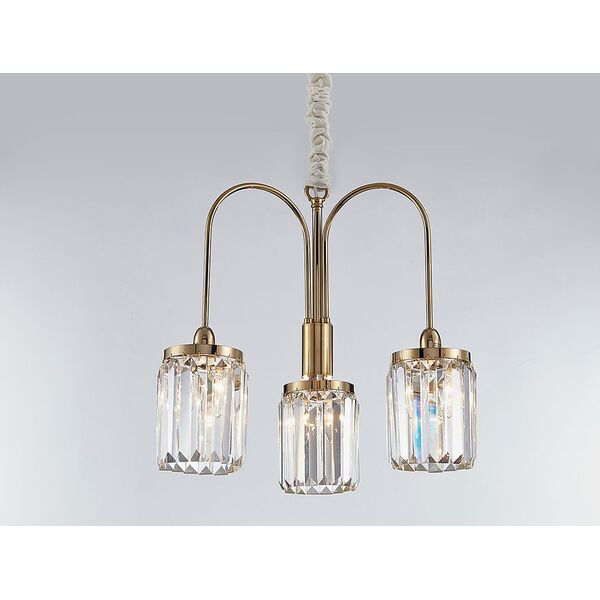 NEWPORT 4500 4503/C gold , Люстра, Gold Clear glass D50*H45 cm E14 3*60W