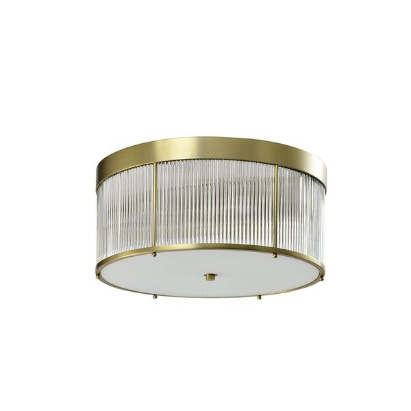 NEWPORT 3290 brass , Потолочный светильник, [Matt brass Clear glass D50*H23 сm E27 6*60W]