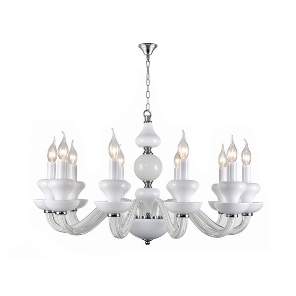 Подвесная люстра Newport [Chrome White D80*H55/155 cm Е14 10*60W]