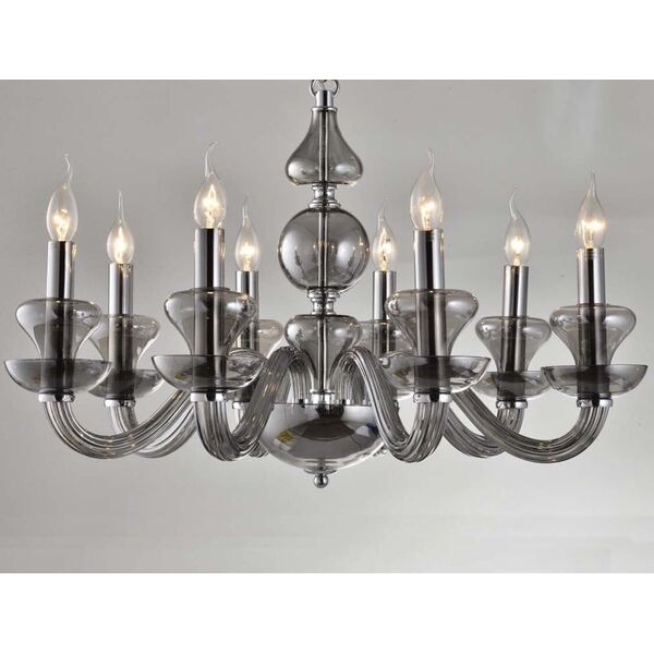 Подвесная люстра Newport [Chrome Fume D74*H55/155 cm Е14 8*60W]