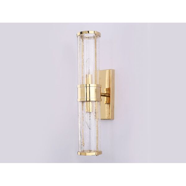 NEWPORT 10270 10272/A gold , Бра, Gold Clear Ice-break glass L11.5*H48*Sp14 cm E14 2*60W