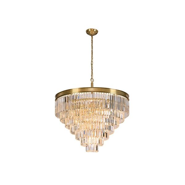 NEWPORT 31100 [brass , Подвесной светильник, Brass Clear crystal D80*H57/157 cm E14 18*60W]