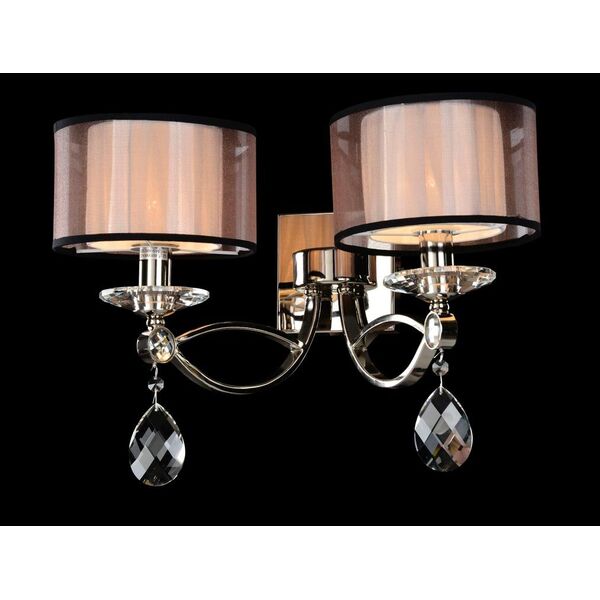 NEWPORT  Бра 1600 [Nickel Clear crystal L45*H34*Sp29 cm E14 2*60W]