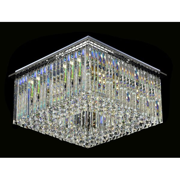 NEWPORT 8500, Потолочный светильник, [Chrome Clear glass 60*60*H25 cm G9 12*40W]