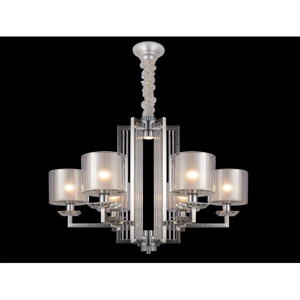 NEWPORT 4400 4406+1/C chrome , Люстра, Chrome Clear crystal Clear glass D75*H53 cm E14 6*60W + LED 2