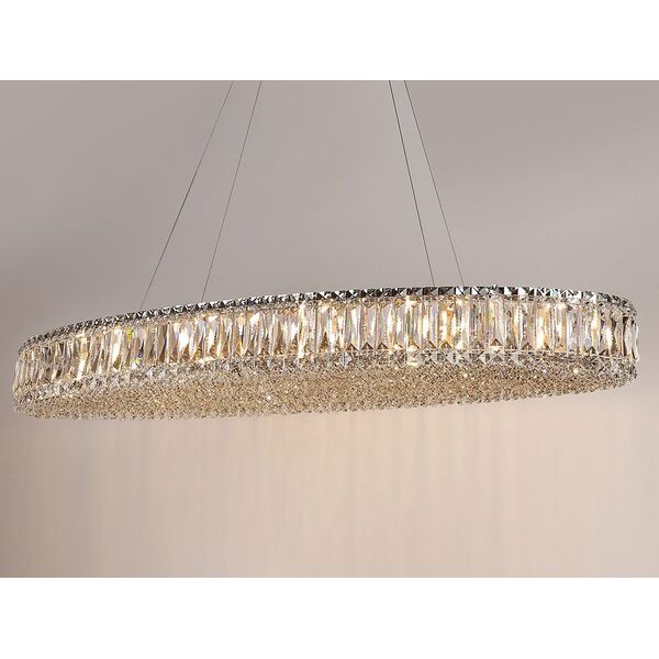 NEWPORT 8460 8468+5/S chrome , Подвесной светильник, Chrome Clear crystal L120*W45*H20/250 cm G9 13*