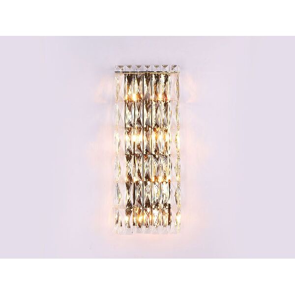 NEWPORT 10120 [gold , Бра, Polished champagne gold Clear crystal L25.5*H64*Sp7.5 cm G9 8*60W]
