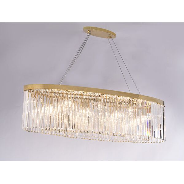NEWPORT 10110 10119+7/S gold , Подвесной светильник, Gold Clear crystal 120*30*H35 cm E14 16*60W