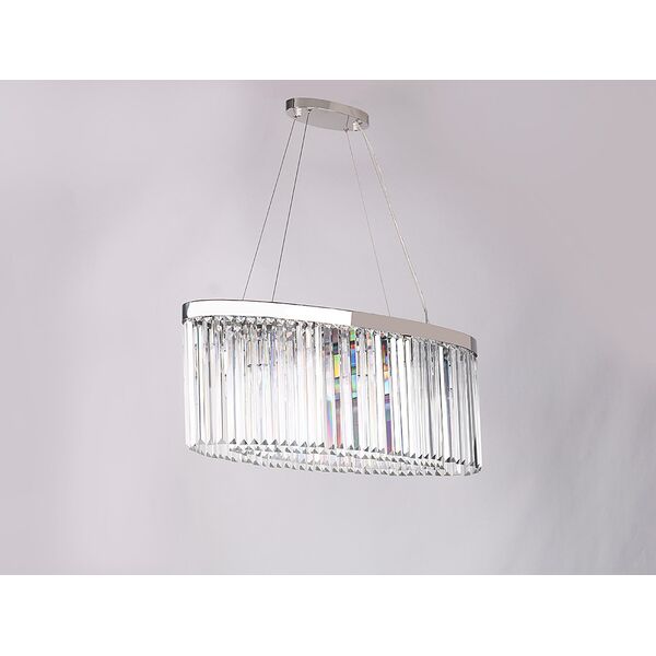NEWPORT 10110 10119+3/S , Подвесной светильник, Nickel Clear crystal 90*30*H35 cm E14 12*60W