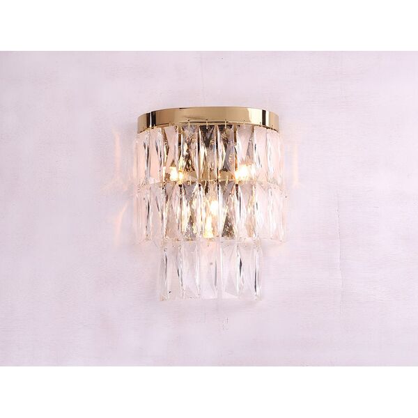 NEWPORT 10120 Бра, [Polished champagne gold Clear crystal L26.5*H33.5*Sp10 cm G9 3*60W]