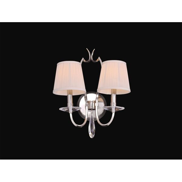 NEWPORT  Бра 31200 [Nickel Crystal clear Shade beige L33*H45*Sp23 cm E14 2*60W]