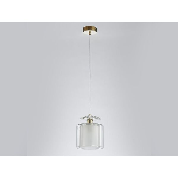NEWPORT 4400 4401/S gold , Подвесной светильник, Gold Clear crystal Clear glass D15*H19/269 cm E14 1