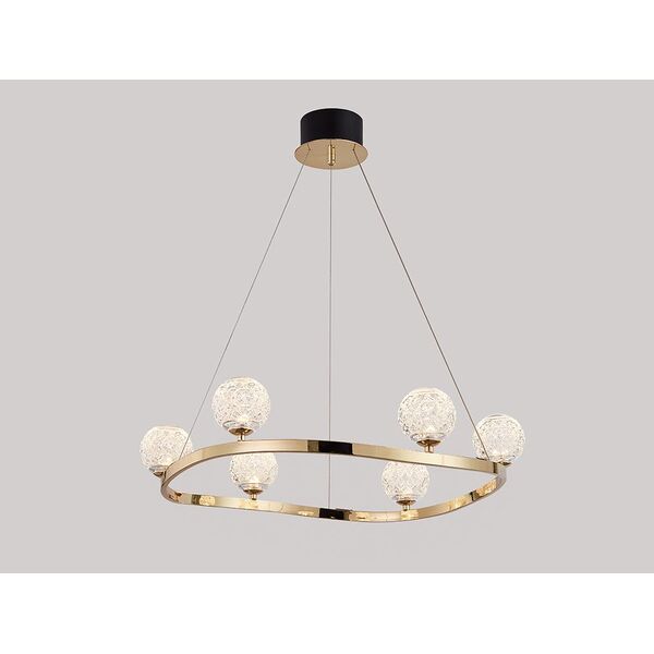 NEWPORT 3800 3806/S gold , Подвесной светильник, Light gold Shade clear glass D72*H65/315 cm G9 LED