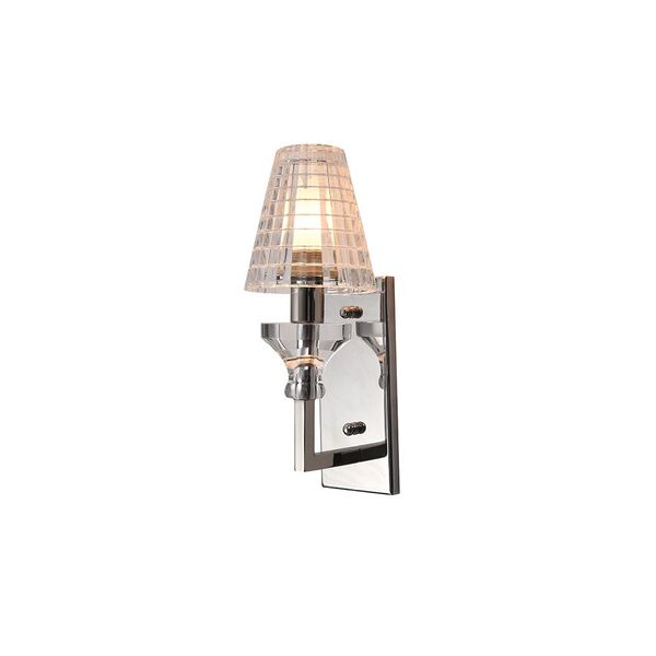 NEWPORT 3490 3491/A , Бра, Nickel Shade clear glass L24*H29*Sp14 cm G9 1*3W