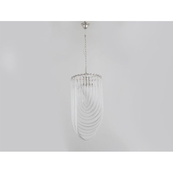 NEWPORT 64000 [Подвесной светильник, Polished nickel Clear glass D40*H80 см E14 5*60W]