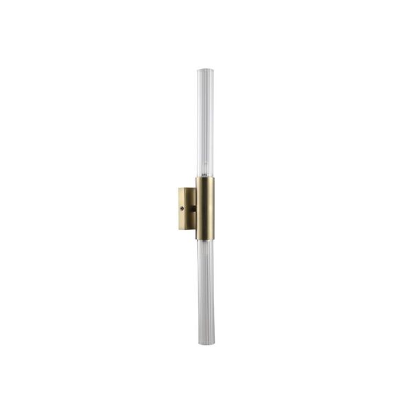 NEWPORT 7270 7273/A brass , Бра, Brass Clear glass L6*H56*Sp6,5 cm G9 2*40W