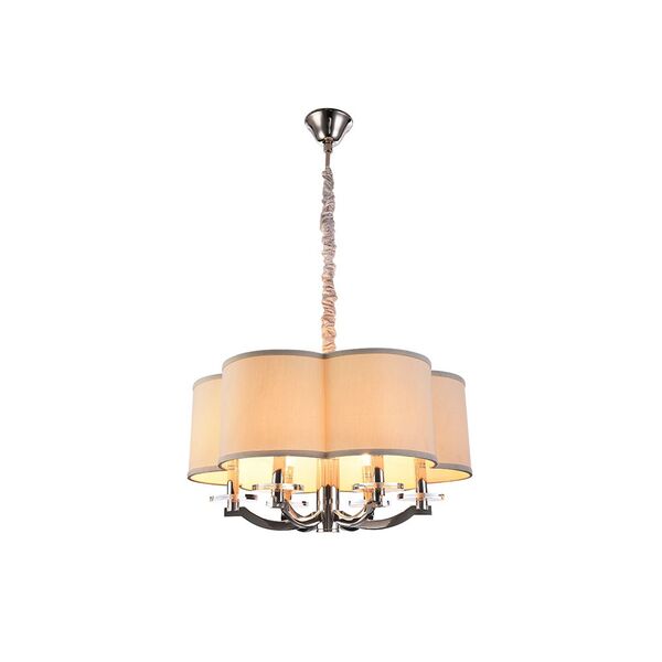 Подвесная люстра Newport [Nickel Shade beige D60*H34.5 cm E14 6*60W]