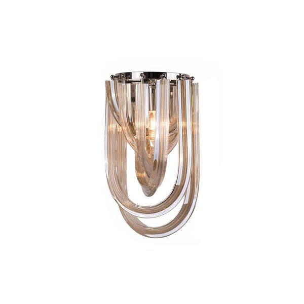 NEWPORT  Бра 64000 [Polished nickel Cognac glass L20*H35*Sp26 см E14 1*60W]