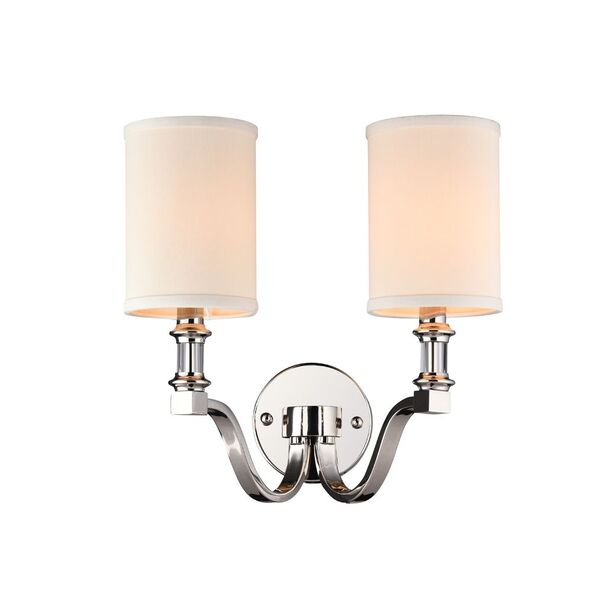 NEWPORT  Бра 3140 [Nickel Clear crystal Shade beige L39*H35*Sp23 сm Е14 2*60W]