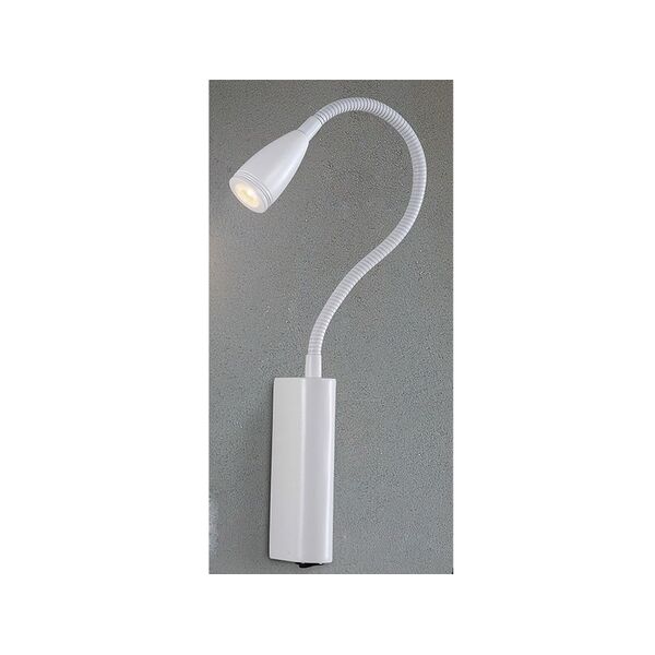 NEWPORT 14800 [LED white , Бра, White L4.5*H46*Sp3.2/гибкая часть 28.5 cm LED 1*3W]