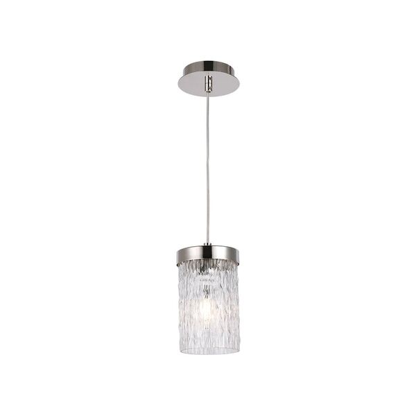 NEWPORT 65000 65001/S , Подвесной светильник, Polished nickel Clear glass D11.5*H20/170 cm E14 1*60W