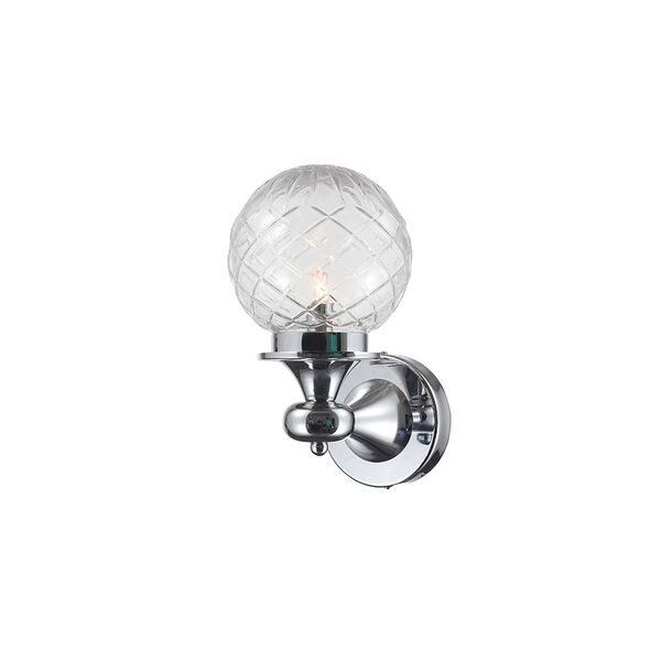 NEWPORT  Бра 6120 [Chrome Clear glass L15*H26.5 cm G9 1*40W]