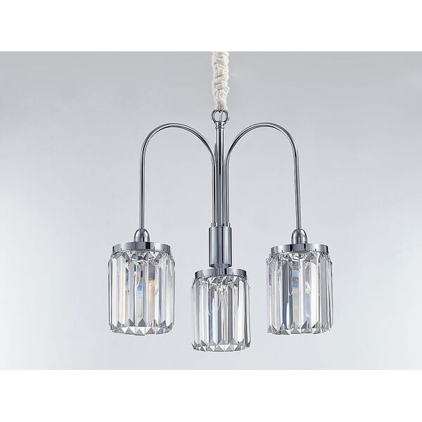 NEWPORT 4500 4503/C chrome , Люстра, Chrome Clear glass D50*H45 cm E14 3*60W
