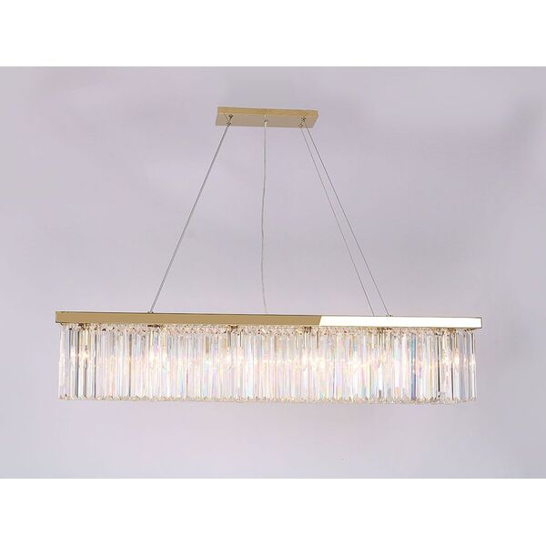 NEWPORT 10110 10116+6/S gold , Подвесной светильник, Gold Clear crystal L120*28*H23/223 cm E14 12*60