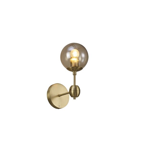 NEWPORT  Бра 5800 [Brass Amber glass L13*H30*Sp20 cm E27 LED 1*5W]