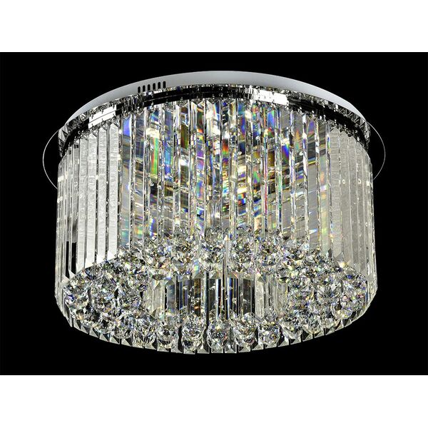 NEWPORT 8400, Потолочный светильник, [Chrome Clear glass D40*H18 cm G9 8*60W]