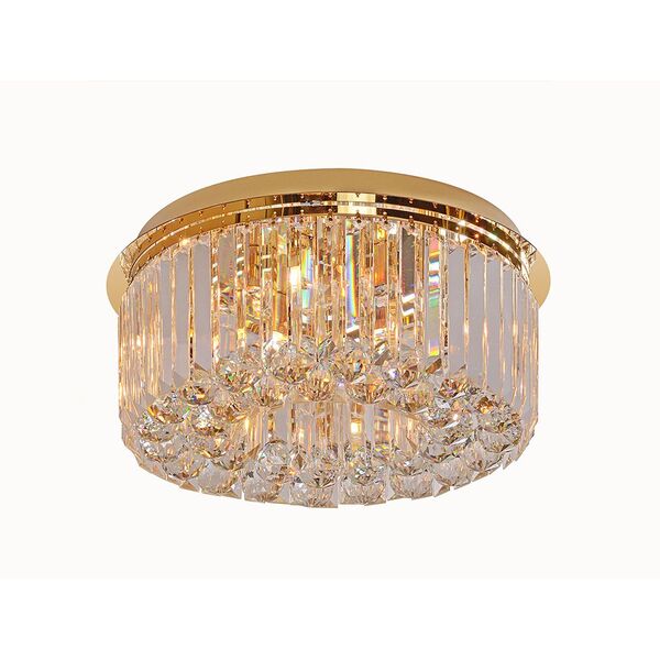 NEWPORT 8400 8410/PL gold , Потолочный светильник, Gold Clear glass D60*H25 cm G9 10*40W