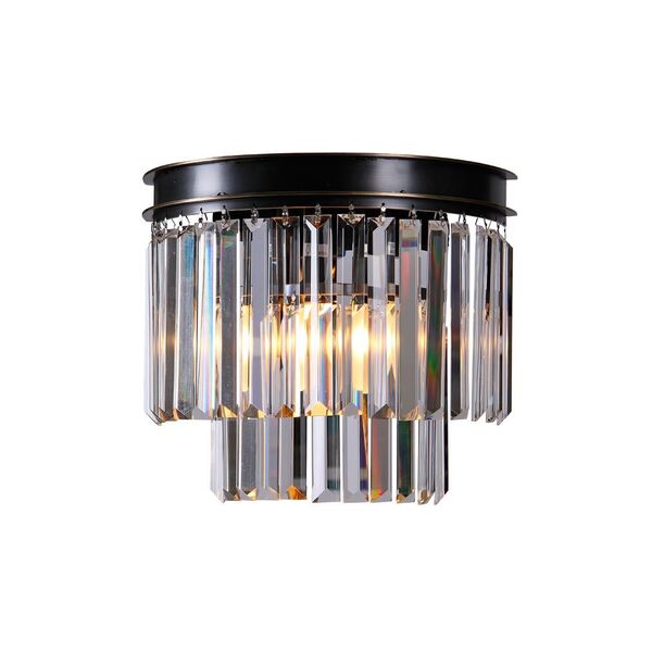 NEWPORT  Бра 31100 [Black+gold Clear crystal L30*H25.5*Sp15 cm E14 2*60W]