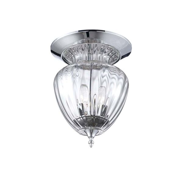 NEWPORT 6400, Потолочный светильник, [Chrome Clear glass D28*H35,5 см E14 3*60W]
