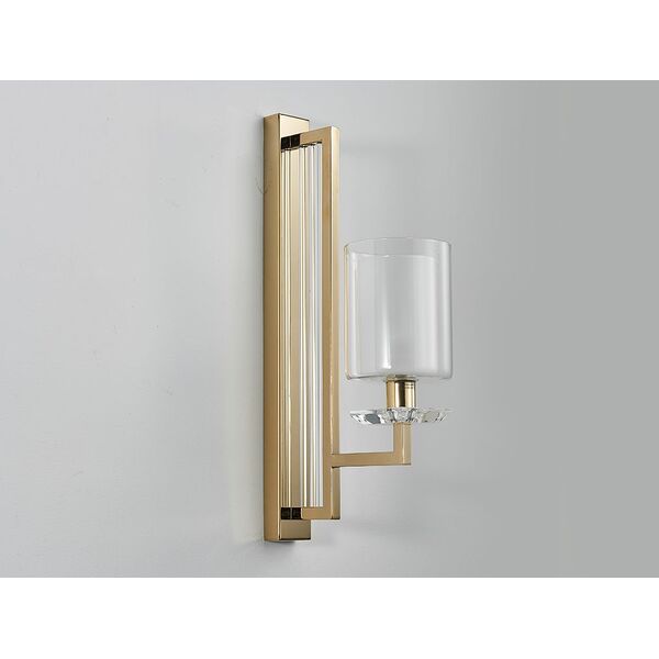 NEWPORT 4400 4401 L/A gold , Бра, Long Gold Clear crystal Clear glass L15*H50*Sp27 cm E14 1*60W