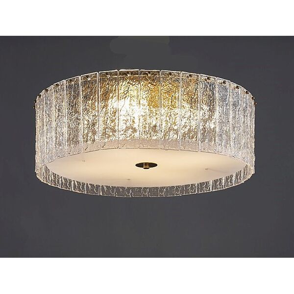 NEWPORT 10820 10826/PL brass , Потолочный светильник, Matt brushed brass Clear crystal D40*H24 cm G9