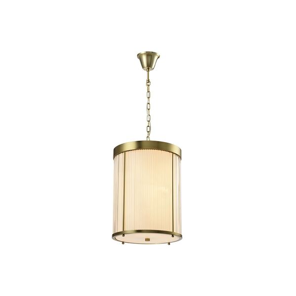 NEWPORT 3290 [brass , Подвесной светильник, Matt brass Clear glass D29*H38 сm G9 9*40W]