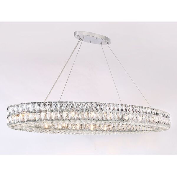 NEWPORT 10120 10127+7/S , Подвесной светильник, Chrome Clear crystal L88*35*H11/211 cm G9 14*60W
