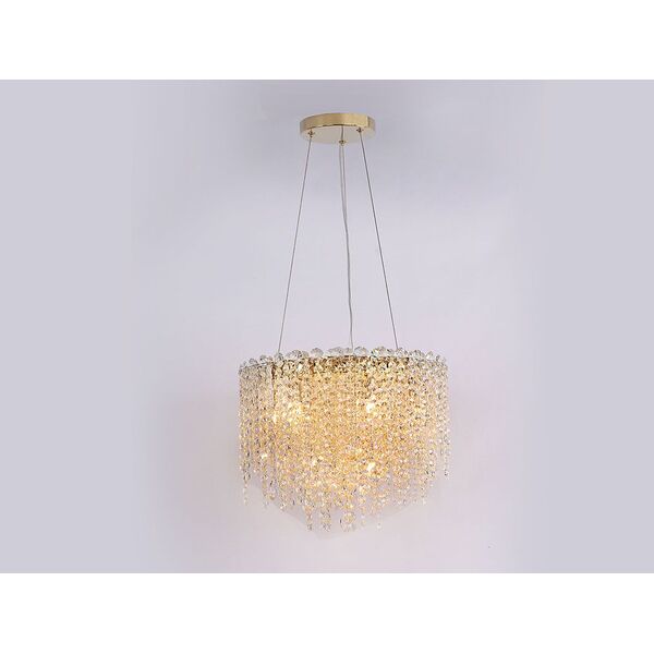 NEWPORT 10900 10909/C gold , Люстра, Polished champagne gold Clear crystal D40*H28/128 cm G9 9*60W