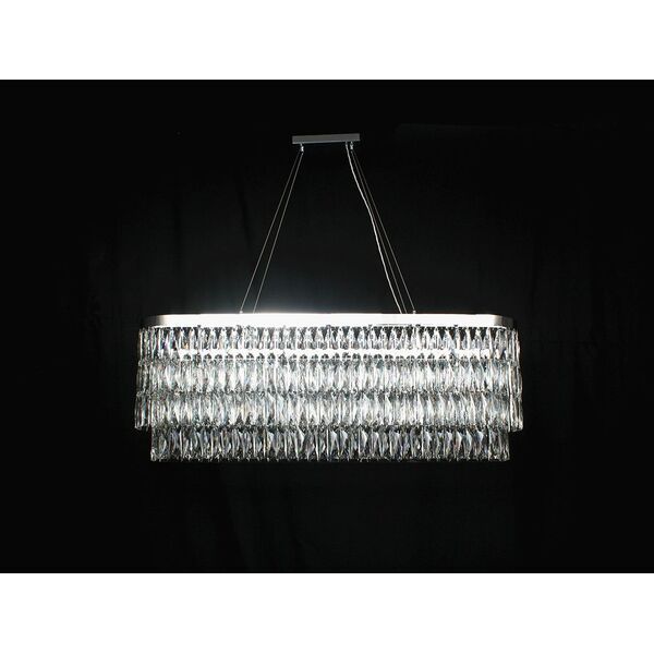 NEWPORT 10120 [Подвесной светильник, Chrome Clear crystal 122*28*H44 cm G9 16*60W]