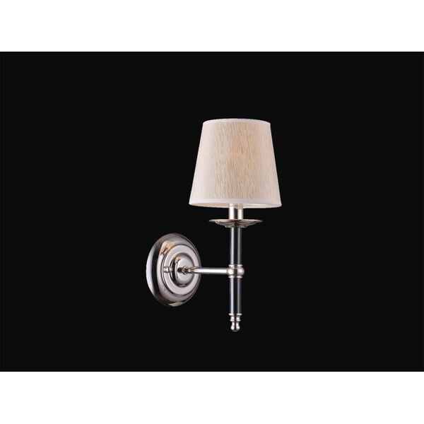 NEWPORT  Бра 31400 [Nickel with  black elements Shade beige L16*H36*Sp23 cm E14 1*60W]