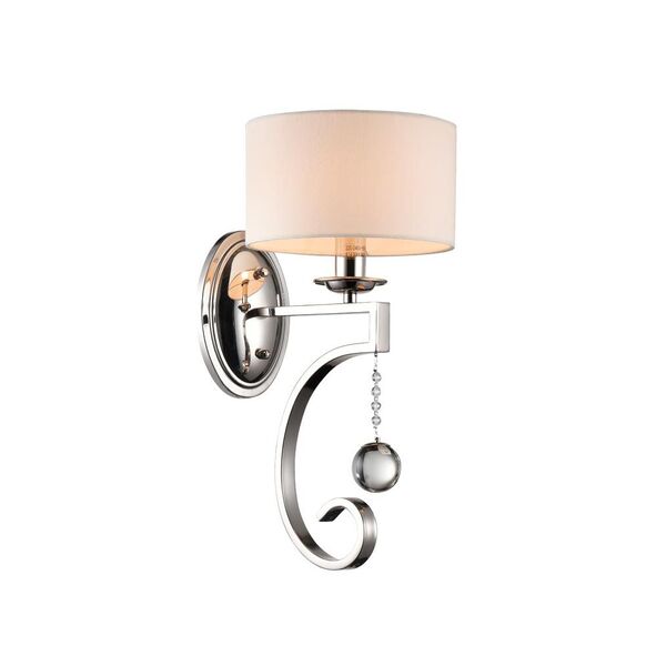 NEWPORT Бра 31300 [Nickel Crystal clear Shade beige L20.5*H44*Sp27 cm E14 1*60W]