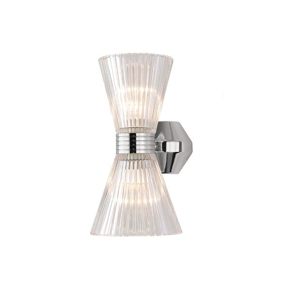 NEWPORT 3610 3611/A nickel , Бра, Nickel Shade clear glass L16*H27*Sp14 cm E14 2*60W