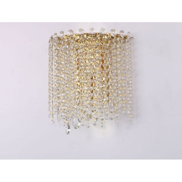 NEWPORT 10900 10903/A gold , Бра, Polished champagne gold Clear crystal L31*H30*Sp15 cm G9 3*60W