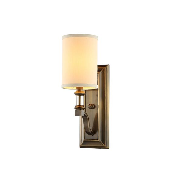 NEWPORT  Бра 3140 [Black brass Clear crystal Shade beige L11.5*H40*Sp18 сm Е14 1*60W]