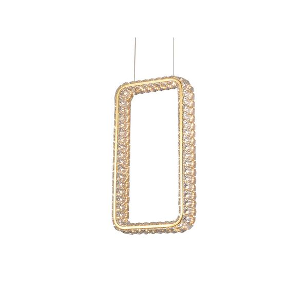 NEWPORT 8230 8231/S gold , Подвесной светильник, Gold Clear crystal L26*7,6*H50/250 cm Chip LED 17W