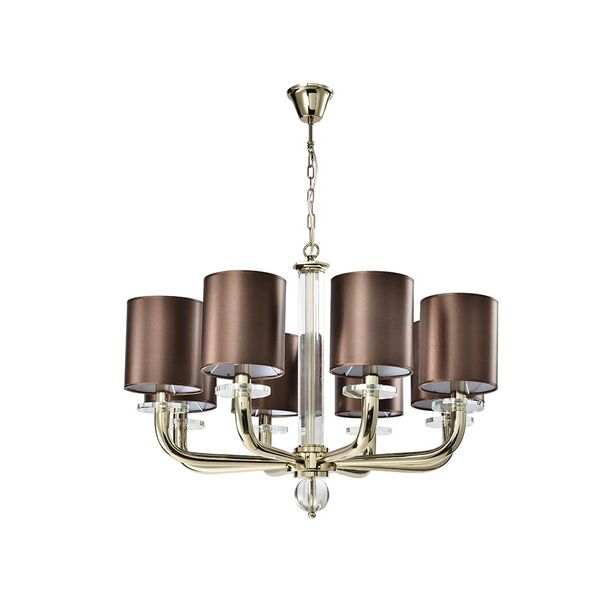 Подвесная люстра Newport [Gold Clear crystal D75*H53 cm E14 8*40W]