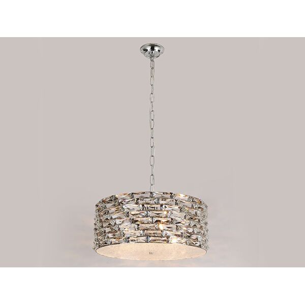 NEWPORT 8470 8476/S , Подвесной светильник, Chrome Clear crystal D45*H20 cm G9 6*40W