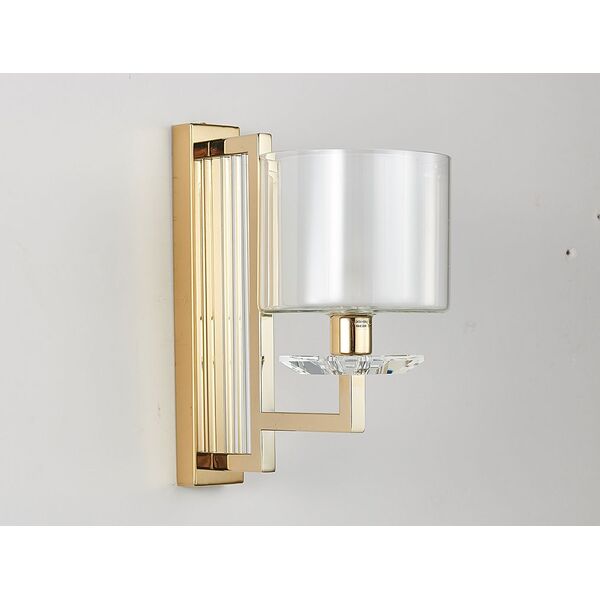 NEWPORT  Бра 4400 [Gold Clear crystal Clear glass L15*H30*Sp27 cm E14 1*60W]